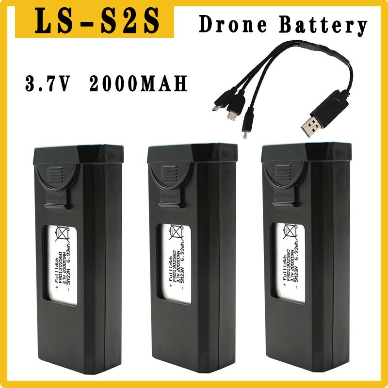 Eachine Drone E58 - Drone S2S Original baterai 3.7V 2000mAh