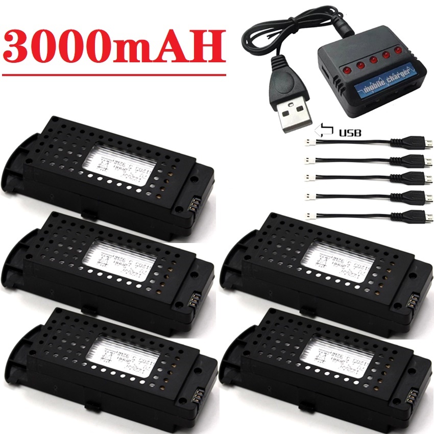 Baterai Drone Q6 3.7V 3000mAh  - Eachine Drone E58 ulasan dan harga
