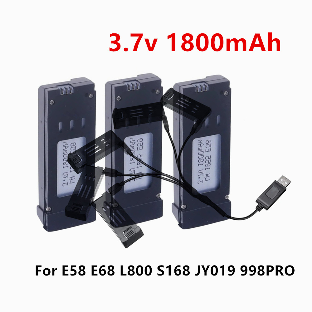 Baterai Lithium Drone 3.7V 180 - Eachine Drone E58 ulasan dan harga